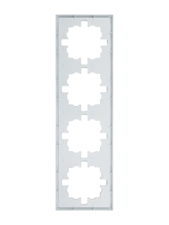Рамка 4-мест. горизонт. ZIMA бел. LEZARD 704-0200-149