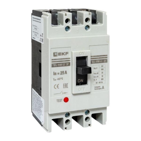 Выключатель автоматический 3п 63/25А 25кА ВА-99М PROxima EKF mccb99-63-25m Выключатель автоматический 3п 63/25А 25кА ВА-99М PROxima EKF mccb99-63-25m