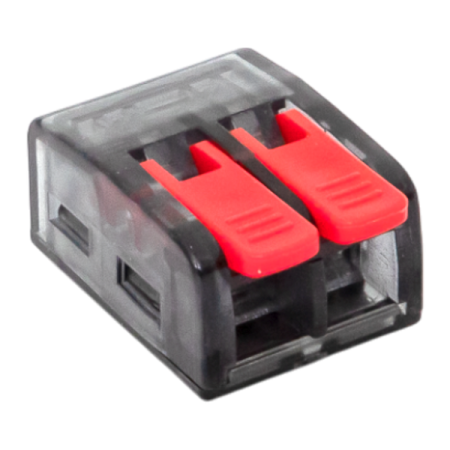 Клемма строительно-монтажная СМК 221-612 2-проводная 0.5-4.0(6)кв.мм с рычагом (уп.50шт) PROxima EKF plc-smk-221-612