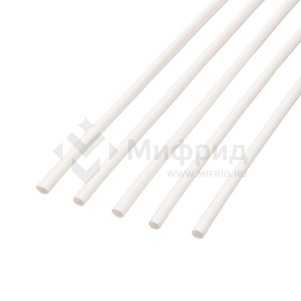 Трубка термоусадочная ТУТ нг 6.0/3.0 бел. 1м Rexant 20-6001