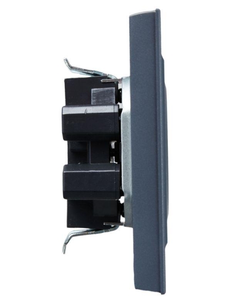 Розетка 2-м СП BRITE РСш12-2-БрМ 10А в сборе без заземл. защ. шторки маренго IEK BR-R23-10-K35-F