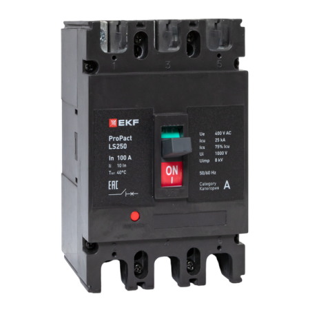 Выключатель автоматический 3п 100А 25кА LS250 ProPact EKF mccb-250-25-3-100-ls Выключатель автоматический 3п 100А 25кА LS250 ProPact EKF mccb-250-25-3-100-ls