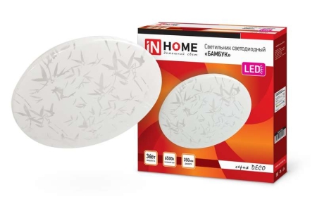 Светильник светодиодный DECO БАМБУК 36Вт 6500К 3240лм 230В 380х55мм IN HOME 4690612025056