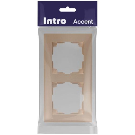 Рамка 2-м СП Accent 6-502-04 шампань Intro Б0063758 Рамка 2-м СП Accent 6-502-04 шампань Intro Б0063758