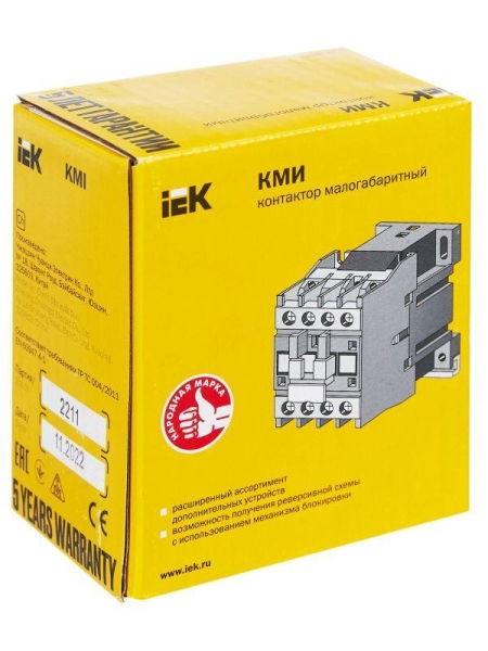 Контактор КМИ-11810 18А 24В/АС3 1НО KARAT IEK KKM11-018-024-10 Контактор КМИ-11810 18А 24В/АС3 1НО KARAT IEK KKM11-018-024-10
