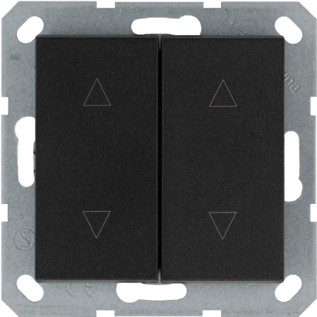 Выключатель для жалюзи 2-кл. 10А IP20 механизм антрацит Jasmart G3028B Выключатель для жалюзи 2-кл. 10А IP20 механизм антрацит Jasmart G3028B