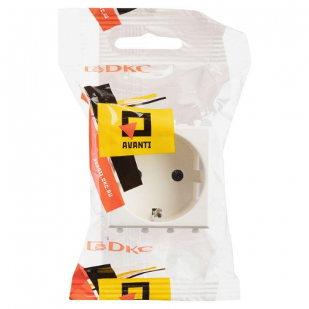 Розетка 1-м 2мод. Avanti "Белое облако" 16А IP20 2P+E защ. шторки бел. DKC 4400002 Розетка 1-м 2мод. Avanti "Белое облако" 16А IP20 2P+E защ. шторки бел. DKC 4400002