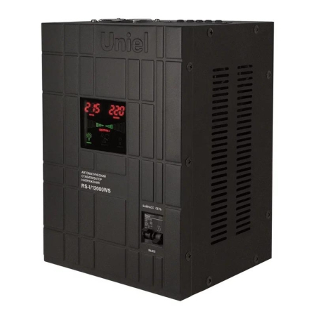 Стабилизатор напряжения RS-1/12000WS 1ф 12кВА релейный настен. с гальванической развязкой Uniel 07386
