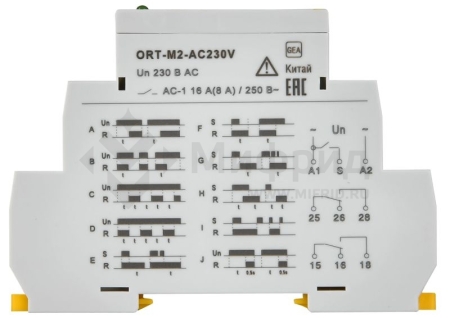 Реле времени ORT 230В AC 2 контакта многофункц. IEK ORT-M2-AC230V