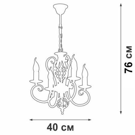 Люстра 4xE14 макс. 40Вт Vitaluce V3346/4 Люстра 4xE14 макс. 40Вт Vitaluce V3346/4
