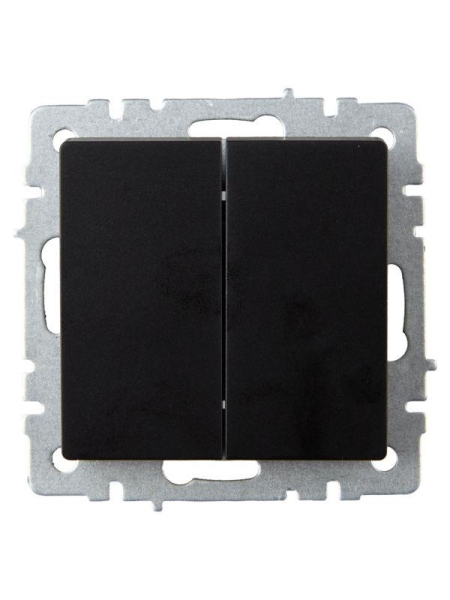 Выключатель проходной 2-кл. СП BRITE ВС10-2-6-БрЧ 10А механизм черн. IEK BR-V22-0-10-K02