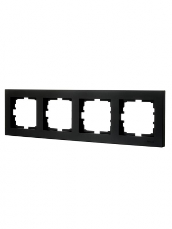 Рамка 4-местн. горизонт. VESNA черн. бархат LEZARD 742-4200-149 Рамка 4-местн. горизонт. VESNA черн. бархат LEZARD 742-4200-149