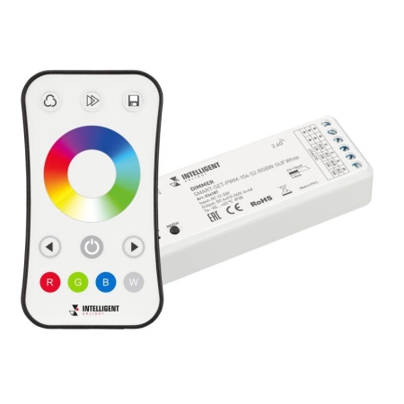 Диммер SMART-SET-PWM-104-52-RGBW-SUF White 12-24В 4х4А ПДУ RING 10 кнопок 2.4G IP20 пластик INTELLIGENT ARLIGHT 036187 Диммер SMART-SET-PWM-104-52-RGBW-SUF White 12-24В 4х4А ПДУ RING 10 кнопок 2.4G IP20 пластик INTELLIGENT ARLIGHT 036187