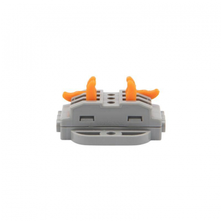 Клемма строительно-монтажная СМК проходная 222-423P 3п 0.08-4кв.мм с монтажной площадкой сер. (блист.5шт) Rexant 07-6263-5