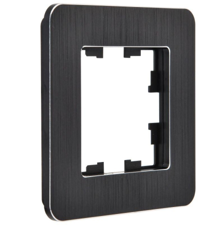 Рамка 1-м BRITE РУ-1-1-Бр метал. черн. RE AL IEK BR-M12-M-21-K02 Рамка 1-м BRITE РУ-1-1-Бр метал. черн. RE AL IEK BR-M12-M-21-K02