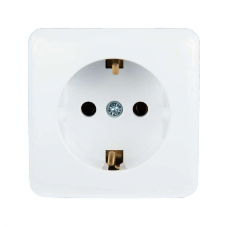 Розетка 1-м ОП Viola с заземл. бел. LEZARD 751-0200-122 Розетка 1-м ОП Viola с заземл. бел. LEZARD 751-0200-122