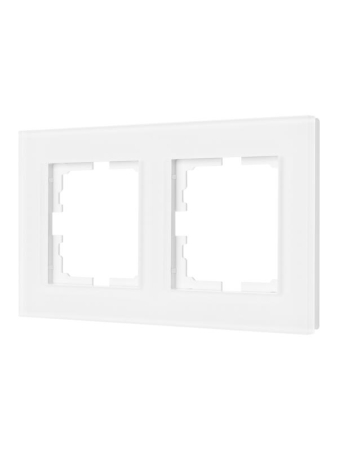 Рамка 2-местн. гориз. VESNA стекло бел. матов. LEZARD 742-5380-147 Рамка 2-местн. гориз. VESNA стекло бел. матов. LEZARD 742-5380-147