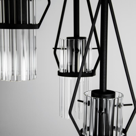 Светильник "Вираж" 232 (плафон 0016) НСБ 01-3х60-176 Е27 [ИМ] подвесной черн. Элетех 1005405277