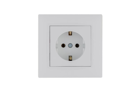 Розетка 1-м Karea RIZZ с заземл. бел. Makel 88001028 Розетка 1-м Karea RIZZ с заземл. бел. Makel 88001028