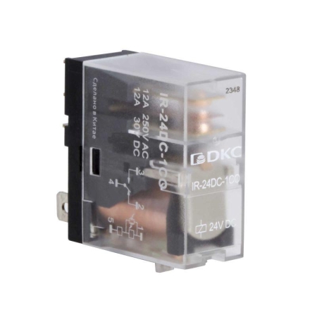 Реле одиночное 24В DC 1 прекидн. контакт DKC IR-24DC-1CO