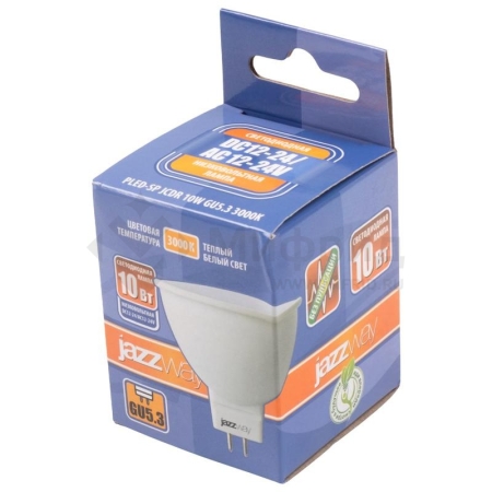 Лампа светодиодная низковольтная PLED-SP JCDR MO 10Вт 3000К тепл. бел. GU5.3 12-24В AC/DC Pro JazzWay 5049703