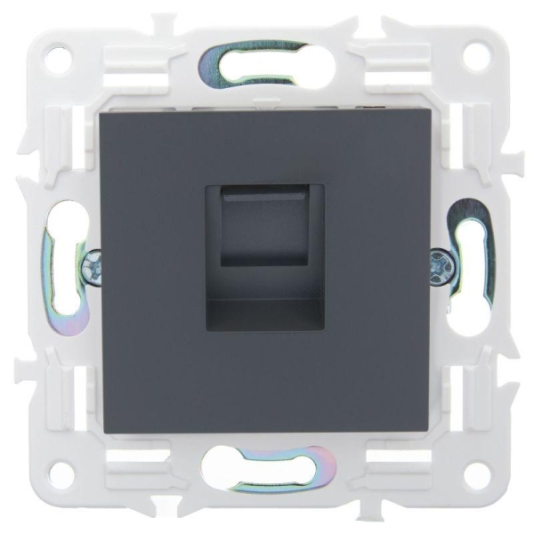 Розетка компьютерная RJ45 кат.5E SKANDY SK-K01T титан IEK SK-K10-1-K48