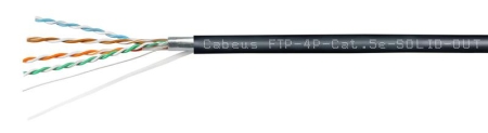Кабель витая пара F/UTP кат.5E 4х2х24AWG solid LSZH-UV OUTDOOR FTP-4P-Cat.5e-SOLID-OUT-LSZH-UV черн. (уп.305м) Cabeus 7176c Кабель витая пара F/UTP кат.5E 4х2х24AWG solid LSZH-UV OUTDOOR FTP-4P-Cat.5e-SOLID-OUT-LSZH-UV черн. (уп.305м) Cabeus 7176c