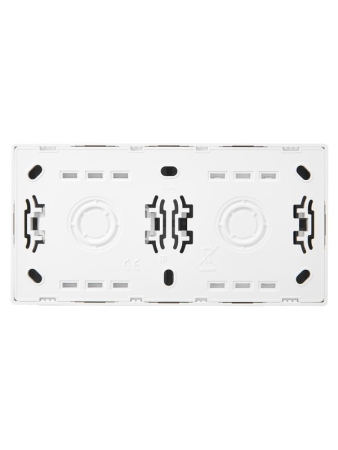 Блок выключатель 1-клав. проходной и розетка 1-местн с заземл. LETO бел. горизонталь LEZARD 752-0200-170BVP