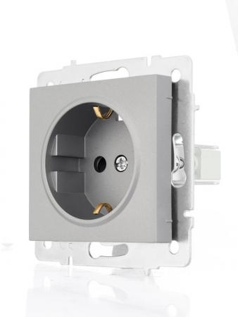 Розетка 1-м СП Vesna с заземл. защ. шторки ПБТ механизм платина LEZARD 742-3588-124B Розетка 1-м СП Vesna с заземл. защ. шторки ПБТ механизм платина LEZARD 742-3588-124B