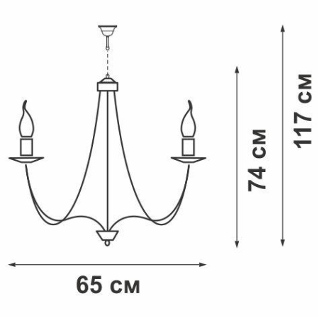 Люстра 8xE14 макс. 40Вт Vitaluce V1253/8 Люстра 8xE14 макс. 40Вт Vitaluce V1253/8