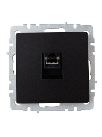 Розетка компьютерная СП RJ45 кат.6 BRITE РК11-БрЧ механизм черн. IEK BR-K10-2-K02 Розетка компьютерная СП RJ45 кат.6 BRITE РК11-БрЧ механизм черн. IEK BR-K10-2-K02
