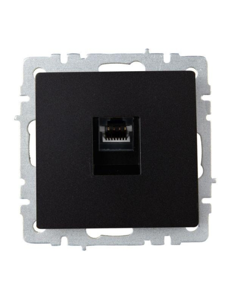 Розетка компьютерная СП RJ45 кат.6 BRITE РК11-БрЧ механизм черн. IEK BR-K10-2-K02 Розетка компьютерная СП RJ45 кат.6 BRITE РК11-БрЧ механизм черн. IEK BR-K10-2-K02