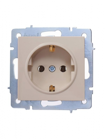 Розетка 1-м СП Vesna с заземл. ПБТ механизм крем. LEZARD 742-0388-122B Розетка 1-м СП Vesna с заземл. ПБТ механизм крем. LEZARD 742-0388-122B