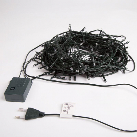 Гирлянда светодиодная "Твинкл Лайт" 15м 120LED тепл. бел. 6.9Вт 220-240В IP20 с контроллером 8 режимов провод ПВХ темн. зел. Neon-Night 303-056 Гирлянда светодиодная "Твинкл Лайт" 15м 120LED тепл. бел. 6.9Вт 220-240В IP20 с контроллером 8 режимов провод ПВХ темн. зел. Neon-Night 303-056