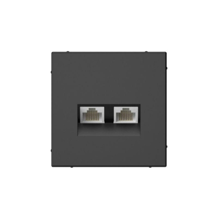 Розетка компьютерная 2-м ArtGallery RJ45 + RJ45 кат.5E механизм базальт SE GAL001485 Розетка компьютерная 2-м ArtGallery RJ45 + RJ45 кат.5E механизм базальт SE GAL001485