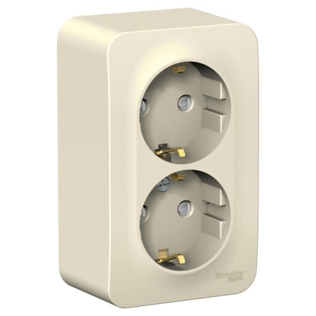 Розетка 2-м ОП Blanca 16А IP20 250В с заземл. защ. шторки с изолир. пластиной молоч. SE BLNRA011212 Розетка 2-м ОП Blanca 16А IP20 250В с заземл. защ. шторки с изолир. пластиной молоч. SE BLNRA011212