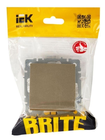 Выключатель перекрестный 1-кл. СП BRITE 10А ВС10-1-3-БрШ механизм шампань IEK BR-V13-0-10-K37