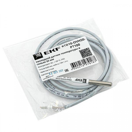 Датчик температуры в гильзе накладной 50мм EKF RTD10-OVH50-PT100 Датчик температуры в гильзе накладной 50мм EKF RTD10-OVH50-PT100