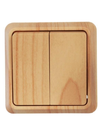 Выключатель 2-кл. ОП Октава 10А IP20 ВС20-2-0-ОС сосна GENERICA EVO20-K03-10-DC