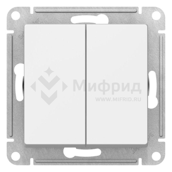 Переключатель 2-кл. AtlasDesign (сх.6+6) 10AX механизм лотос SE ATN001365