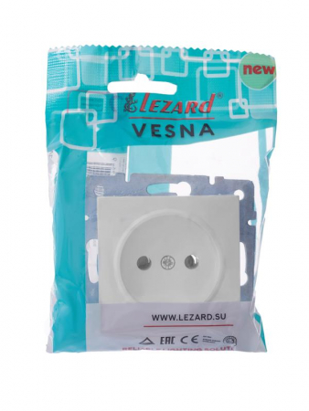 Розетка 1-м СП Vesna без заземл. ПБТ механизм бел. LEZARD 742-0288-121B Розетка 1-м СП Vesna без заземл. ПБТ механизм бел. LEZARD 742-0288-121B