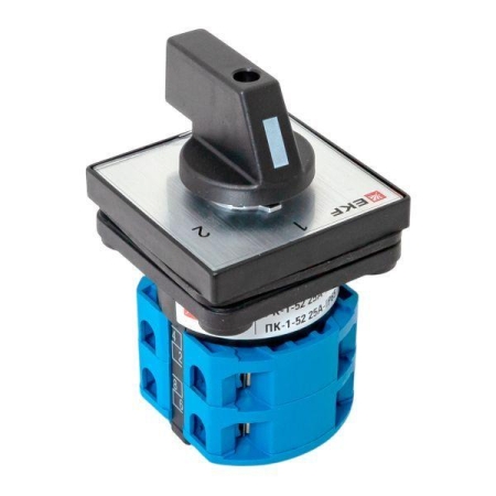 Переключатель кулачковый ПК-1-52 2п 25А "1-2" IP65 EKF pk-1-52-25-65 Переключатель кулачковый ПК-1-52 2п 25А "1-2" IP65 EKF pk-1-52-25-65
