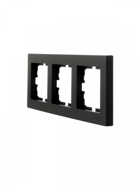 Рамка 3-местн. горизонт. VESNA черн. бархат LEZARD 742-4200-148 Рамка 3-местн. горизонт. VESNA черн. бархат LEZARD 742-4200-148