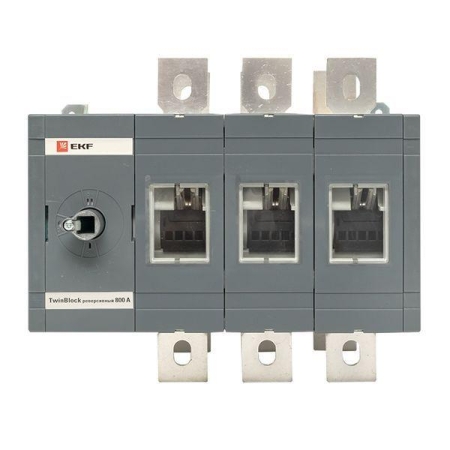 Рубильник 3п 630А реверсивный без рукоятки управления TwinBlock EKF tb-s-630-3p-rev