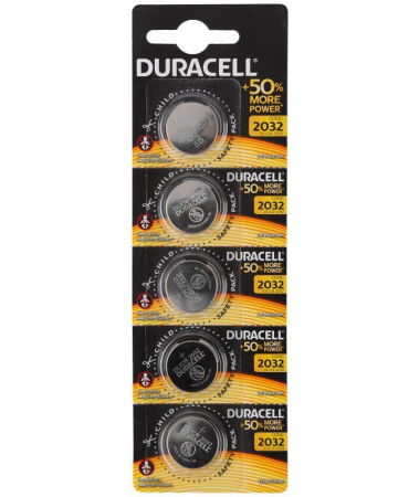 Элемент питания CR2032 5х1 (блист. 20шт) Duracell Б0035495