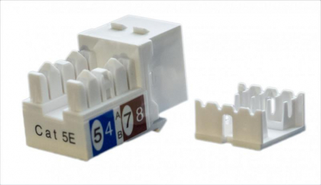 Вставка Keystone Jack RJ-45(8P8C) категория 5e KJ9-8P8C-C5e-90-WH бел. Hyperline 432595 Вставка Keystone Jack RJ-45(8P8C) категория 5e KJ9-8P8C-C5e-90-WH бел. Hyperline 432595
