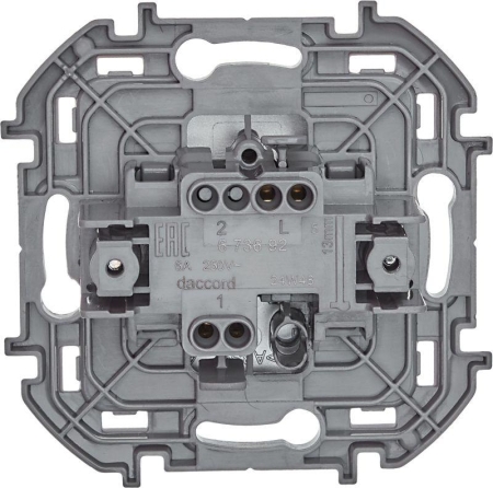 Выключатель кнопочный Inspiria 6А 250В без фиксации НО/НЗ механизм алюм. IEK 673692 Выключатель кнопочный Inspiria 6А 250В без фиксации НО/НЗ механизм алюм. IEK 673692