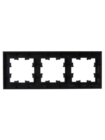 Рамка 3-м BRITE РУ-3-2-Бр стекло черн. матов. IEK BR-M32-G-31-K02
