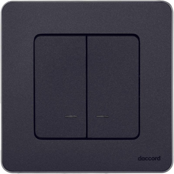 Выключатель 2-кл. Inspiria 10А IP20 250В 10AX с подсветкой/индикацией механизм антрацит IEK 673633 Выключатель 2-кл. Inspiria 10А IP20 250В 10AX с подсветкой/индикацией механизм антрацит IEK 673633