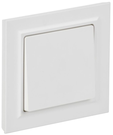 Выключатель 1-кл. СП BRITE ВСР10-1-0-БрАБ 10А в сборе арктич. бел. IEK BR-V10-0-10-K91-F